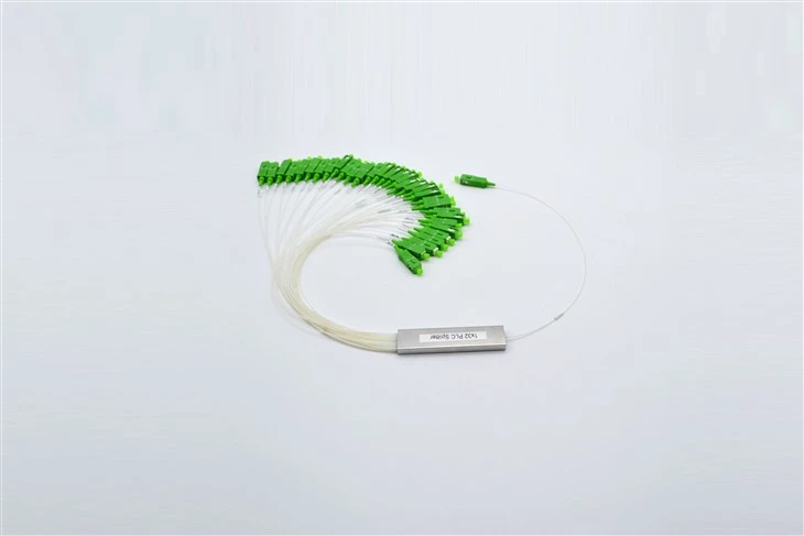 Divisor de fibra PLC 1X32, tubo de acero, fibra desnuda 250 μm, SC APC, monomodo
